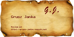 Grusz Janka névjegykártya